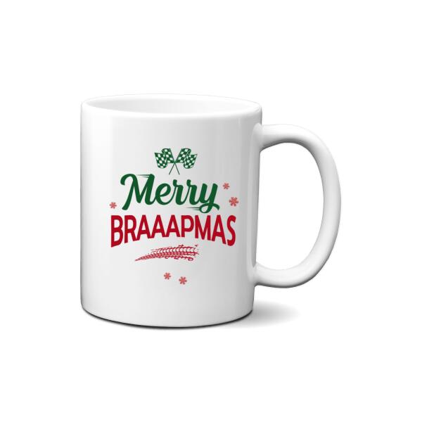 Personalized Mug, Have Yourself A Braaaping Christmas, Racing Couple, Christmas Gift For Racing Lovers, Couples