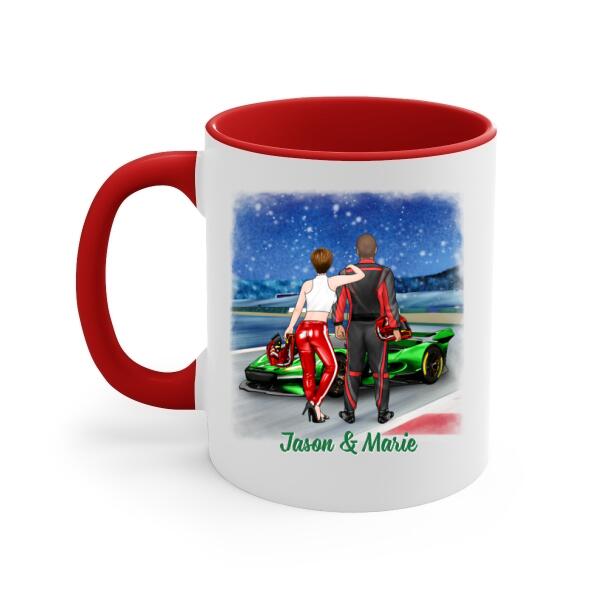 Personalized Mug, Have Yourself A Braaaping Christmas, Racing Couple, Christmas Gift For Racing Lovers, Couples