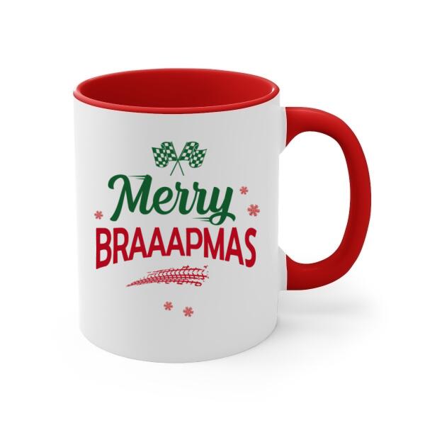 Personalized Mug, Have Yourself A Braaaping Christmas, Racing Couple, Christmas Gift For Racing Lovers, Couples