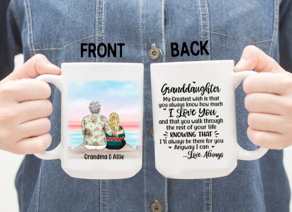 Personalized Gifts Custom Mug for Grandma - To My Granddaughter