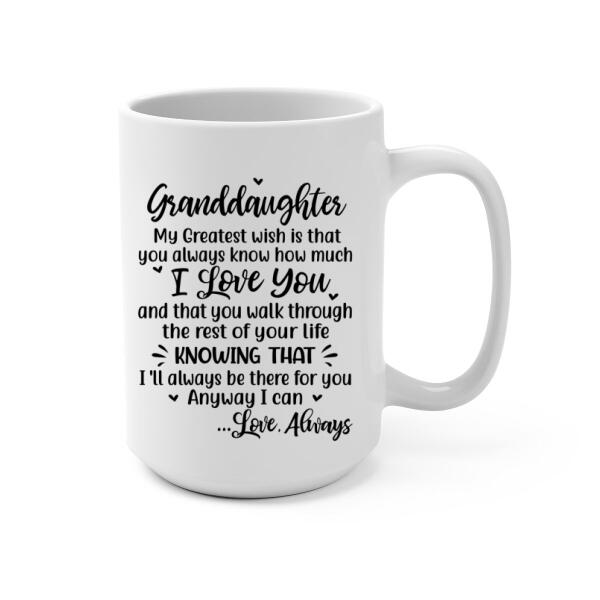 Personalized Gifts Custom Mug for Grandma - To My Granddaughter