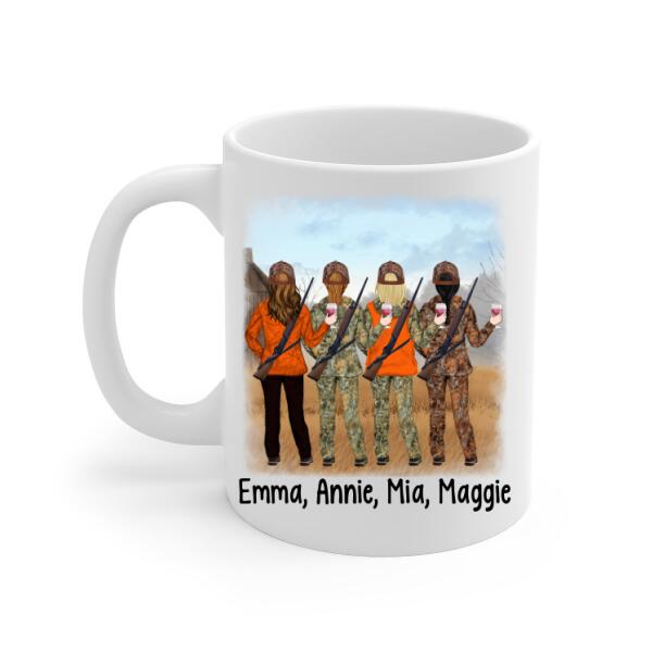 Personalized Mug, Hunting Drinking Girls, Hunting Solves Most Of My Problems Drinking Solves The Rest, Best Friends Gift, Gift For Hunters, Drinkers