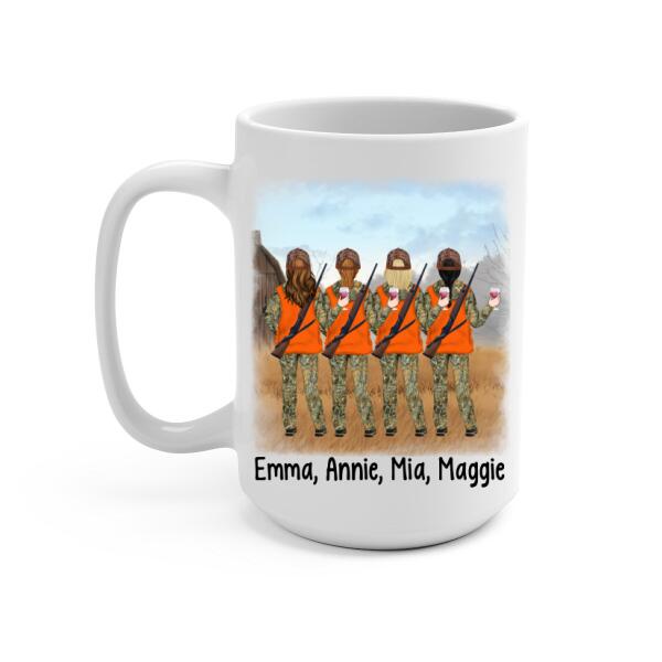 Personalized Mug, Hunting Drinking Girls, Hunting Solves Most Of My Problems Drinking Solves The Rest, Best Friends Gift, Gift For Hunters, Drinkers