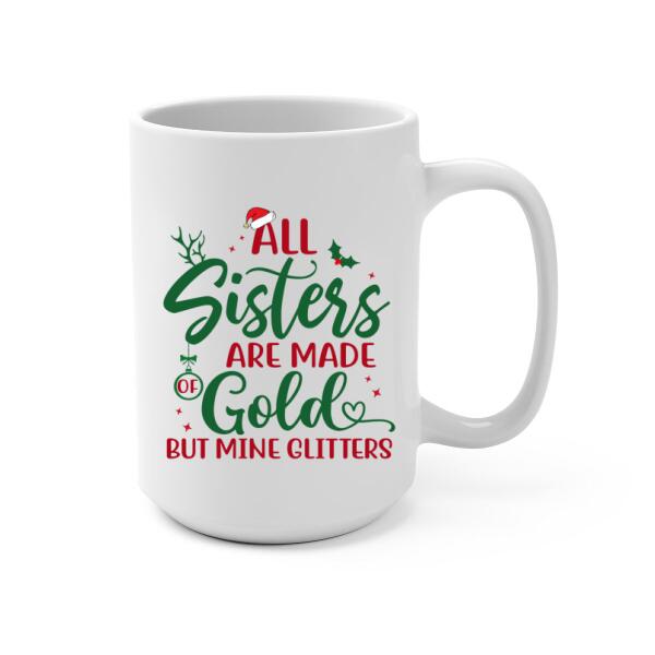 Personalized Mug, Up To 7 Girls, Christmas Besties - Gift For Sisters, Best Friends