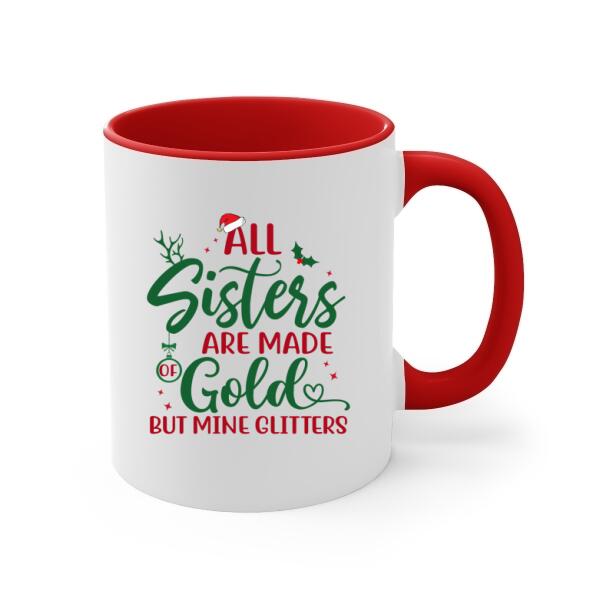 Personalized Mug, Up To 7 Girls, Christmas Besties - Gift For Sisters, Best Friends