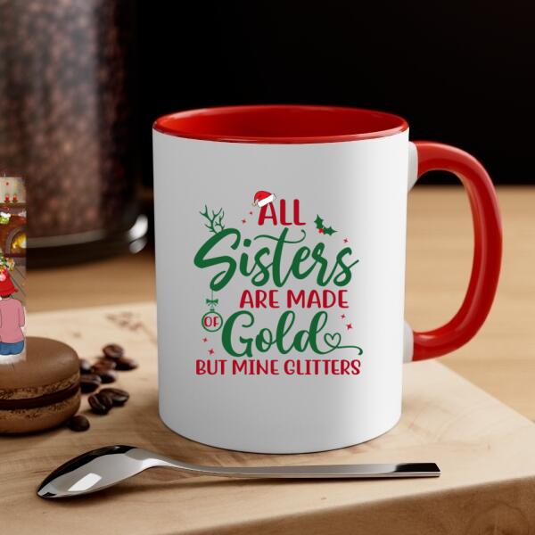 Personalized Mug, Up To 7 Girls, Christmas Besties - Gift For Sisters, Best Friends