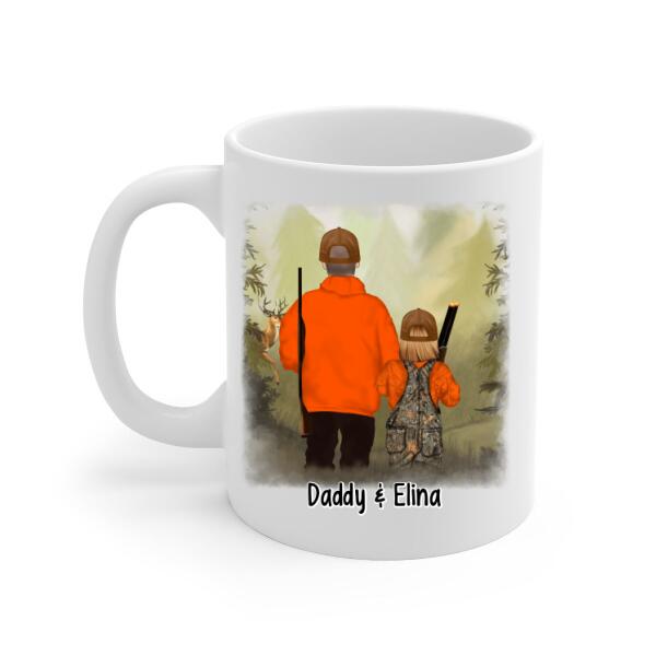 Personalized Mug, Thanks For Teaching Me How To Be A Man, Hunting Father And Daughter, Gift For Hunting Family, Father, Daughter