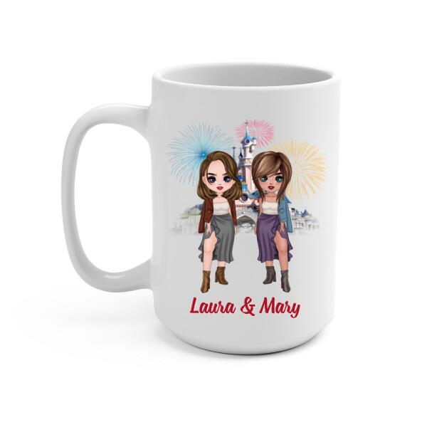 Personalized Mug, Up To 4 Girls, Christmas Gift For Best Friends, Sisters, Our Laughs Are Limitless