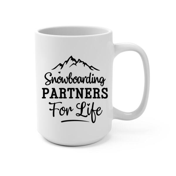 Personalized Mug, Snowboarding Partners - Couple, Friends, Sisters Gift, Gift For Snowboarders