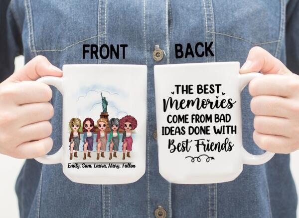 Personalized Mug, Up To 5 Girls, Gift For Friends, Sisters, Our Laughs Are Limitless