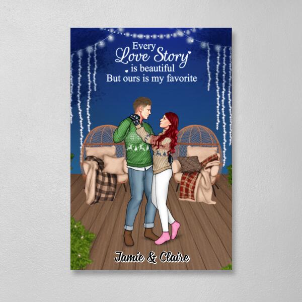 Personalized Canvas, Every Love Story Is Beautiful, Couple Dancing, Gift For Him, Her, Couple, Valentine Day