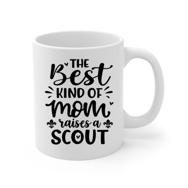 Personalized Mug, Up To 2 Kids, Scout Mom And Kids, Gift For Scout Mom, The Best Kind Of Mom Raises A Scout