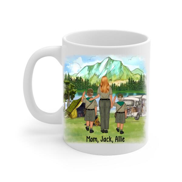 Personalized Mug, Up To 2 Kids, Scout Mom And Kids, Gift For Scout Mom, The Best Kind Of Mom Raises A Scout