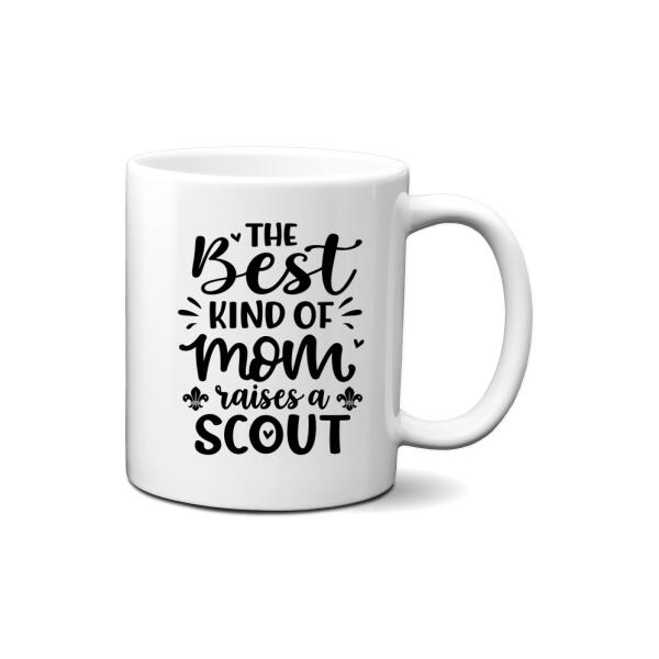 Personalized Mug, Up To 2 Kids, Scout Mom And Kids, Gift For Scout Mom, The Best Kind Of Mom Raises A Scout