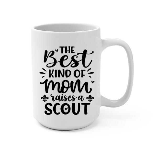 Personalized Mug, Up To 2 Kids, Scout Mom And Kids, Gift For Scout Mom, The Best Kind Of Mom Raises A Scout