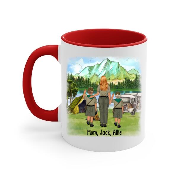 Personalized Mug, Up To 2 Kids, Scout Mom And Kids, Gift For Scout Mom, The Best Kind Of Mom Raises A Scout