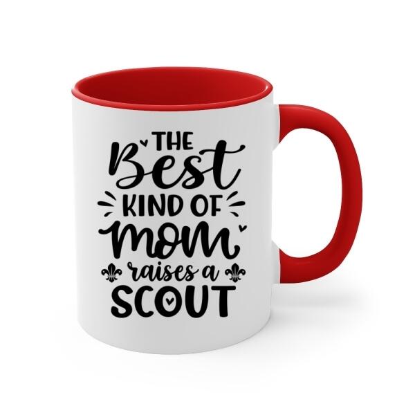 Personalized Mug, Up To 2 Kids, Scout Mom And Kids, Gift For Scout Mom, The Best Kind Of Mom Raises A Scout