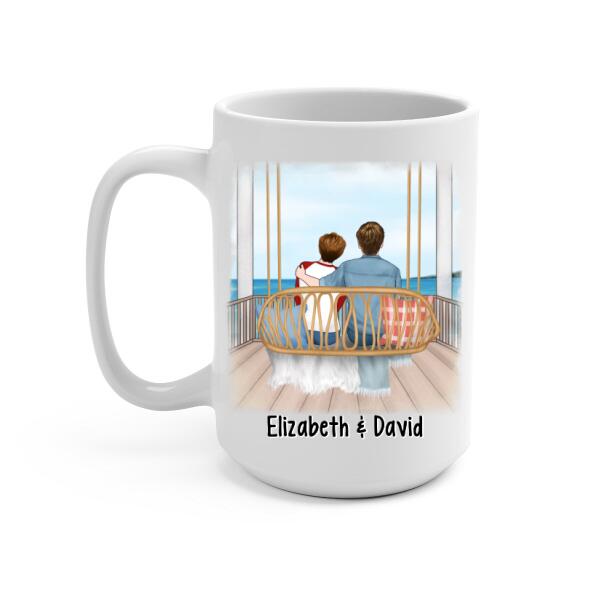 Personalized Mug, Couple Sitting On Swing, All Of Me Loves All Of You, Couple Gift, Gift For Her, Gift For Him