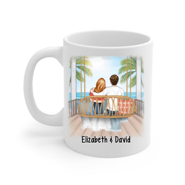 Personalized Mug, Couple Sitting On Swing, All Of Me Loves All Of You, Couple Gift, Gift For Her, Gift For Him