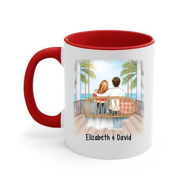 Personalized Mug, Couple Sitting On Swing, All Of Me Loves All Of You, Couple Gift, Gift For Her, Gift For Him