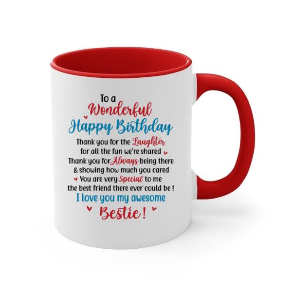 Personalized Mug, Happy Birthday To My Bestie, Birthday Gift For Bestie, Sister, Friend