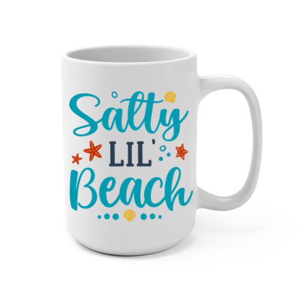 Personalized Mug, Gift For Mermaid Fans, Salty Lil Beach, Mermaid Drinking