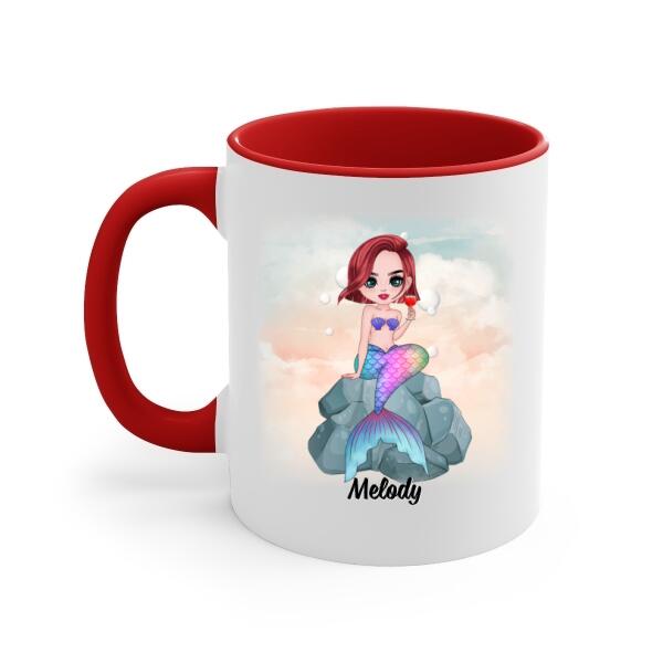 Personalized Mug, Gift For Mermaid Fans, Salty Lil Beach, Mermaid Drinking