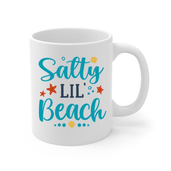 Personalized Mug, Gift For Mermaid Fans, Salty Lil Beach, Mermaid Drinking