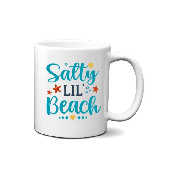 Personalized Mug, Gift For Mermaid Fans, Salty Lil Beach, Mermaid Drinking