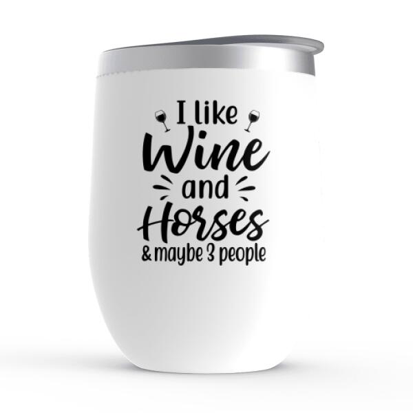 Personalized Wine Tumbler, Horse Riding And Drinking Women, Gifts For Riding Horse Lovers