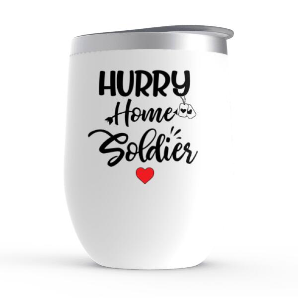 Personalized Wine Tumbler, Military Couple and Friends, Gift For Him, Her