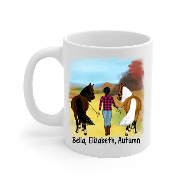 There Was A Girl Who Really Loved Horses - Personalized Mug For Her, Horse Lovers