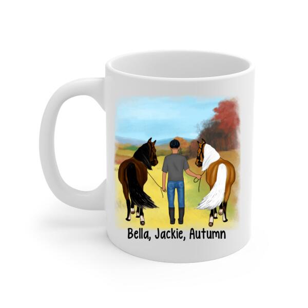 Best Friends Forever - Personalized Mug For Him, Horse Lovers