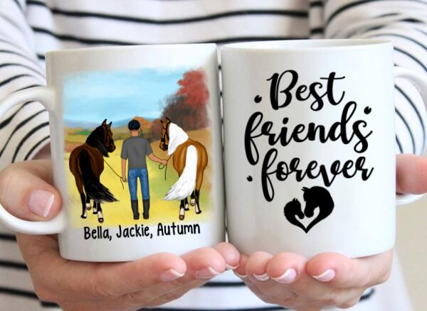 Best Friends Forever - Personalized Mug For Him, Horse Lovers