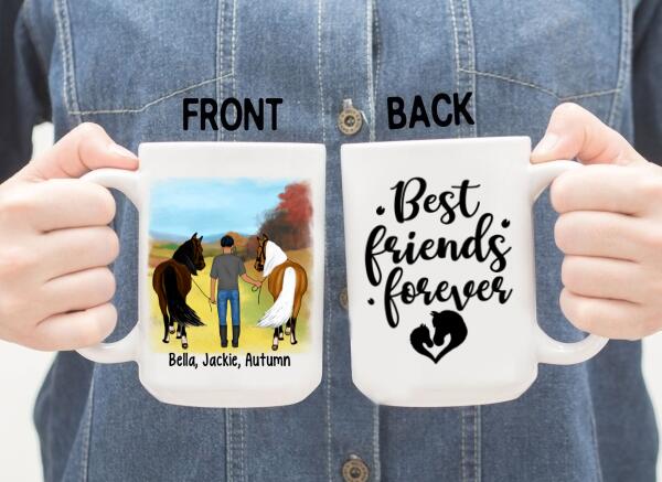 Best Friends Forever - Personalized Mug For Him, Horse Lovers