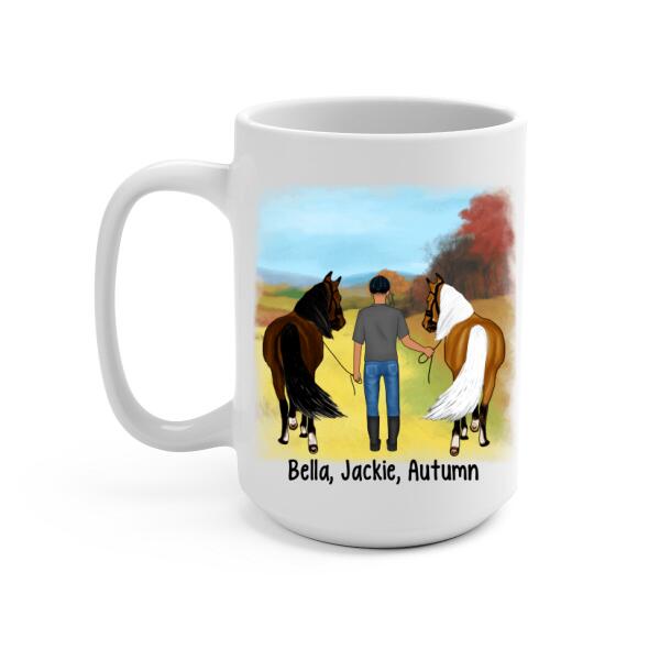 Best Friends Forever - Personalized Mug For Him, Horse Lovers