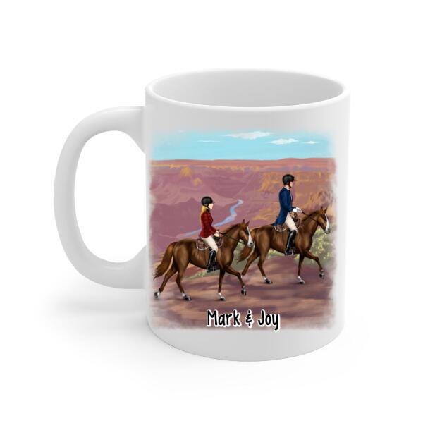 Life Is A Beautiful Ride - Personalized Mug For Couples, For Friends, Horse Lovers