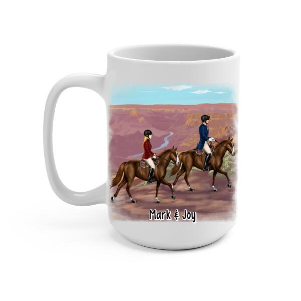 Life Is A Beautiful Ride - Personalized Mug For Couples, For Friends, Horse Lovers