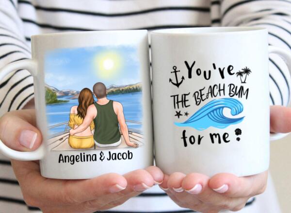 Couple at Beach You Are The Beach Bum For Me - Personalized Mug For Couples