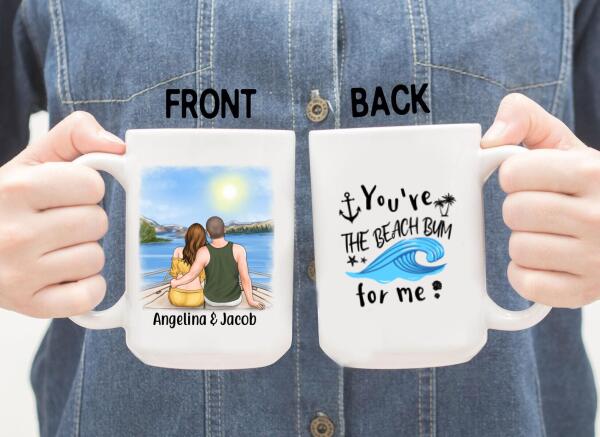 Couple at Beach You Are The Beach Bum For Me - Personalized Mug For Couples