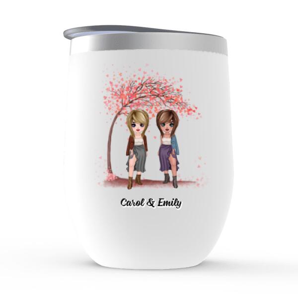 Personalized Wine Tumbler, Up To 5 Girls, Gift For Sisters, Friends, Our Laughs Are Limitless