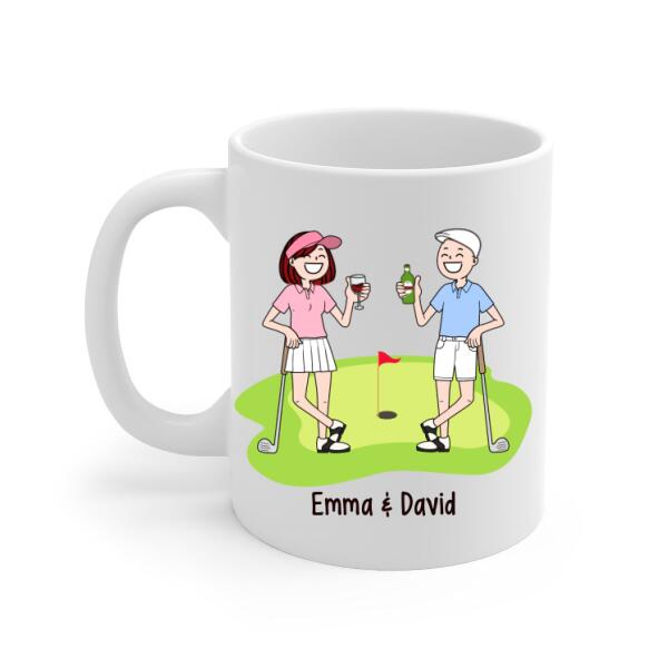 Golf Drinking Partners - Personalized Mug For Couples, For Her, For Him, For Friends, Golf