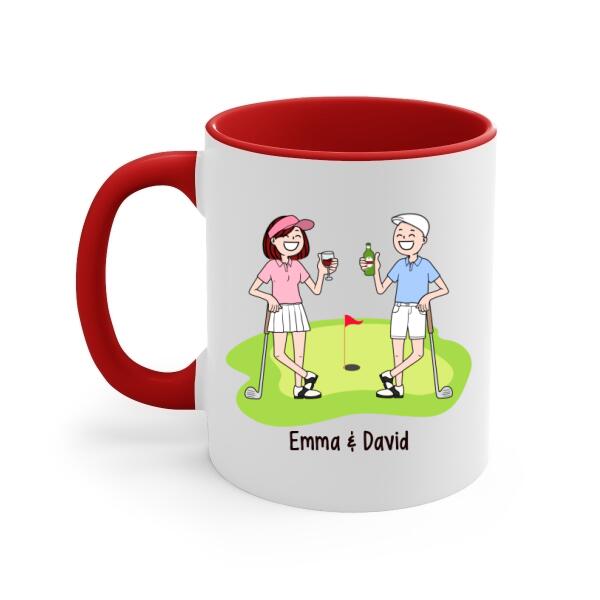 Golf Drinking Partners - Personalized Mug For Couples, For Her, For Him, For Friends, Golf