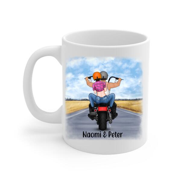 Personalized Mug, Anniversary Gift for Motorcycle Couples, Wedding Anniversary