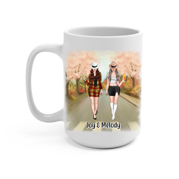 God Made Us Sisters Our Hearts Made Us Friends - Personalized Mug For Friends, For Besties