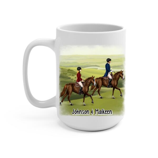 To My Wife Meeting You Was Fate - Personalized Mug For Couples, Her, Horse Lovers