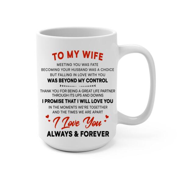 To My Wife Meeting You Was Fate - Personalized Mug For Couples, Her, Horse Lovers