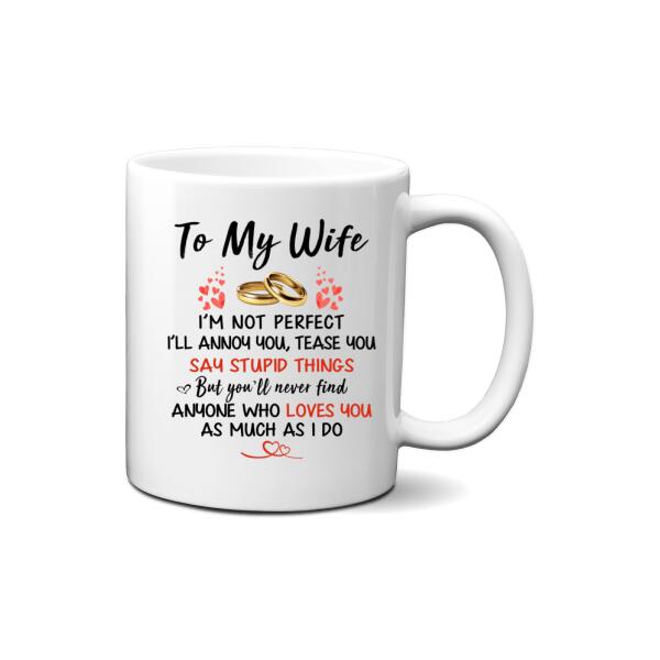 To My Wife Kissing Motorcycle Couple - Personalized Mug For Couples, For Her, Motorcycle Lovers