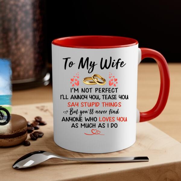 To My Wife Kissing Motorcycle Couple - Personalized Mug For Couples, For Her, Motorcycle Lovers