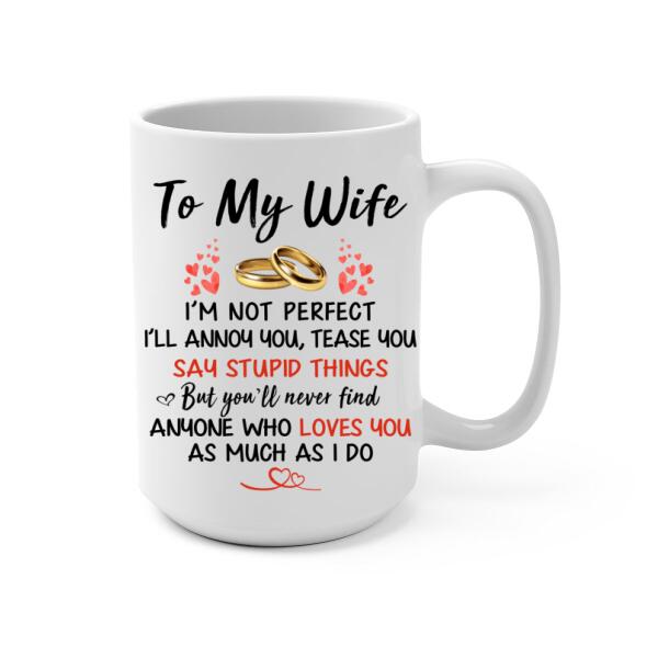 To My Wife Kissing Motorcycle Couple - Personalized Mug For Couples, For Her, Motorcycle Lovers